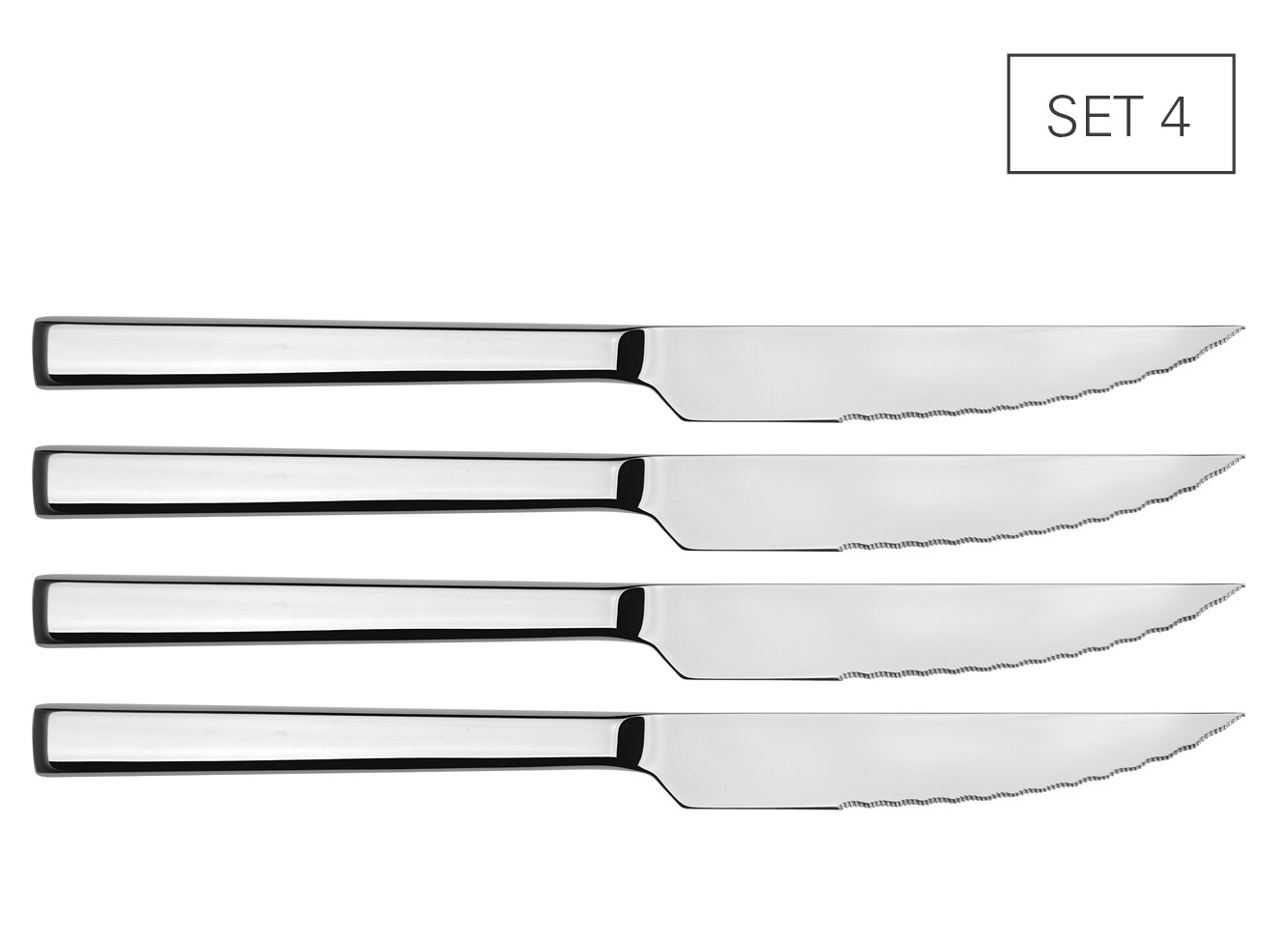 Steakmesser mit Wellenschliff Set 4