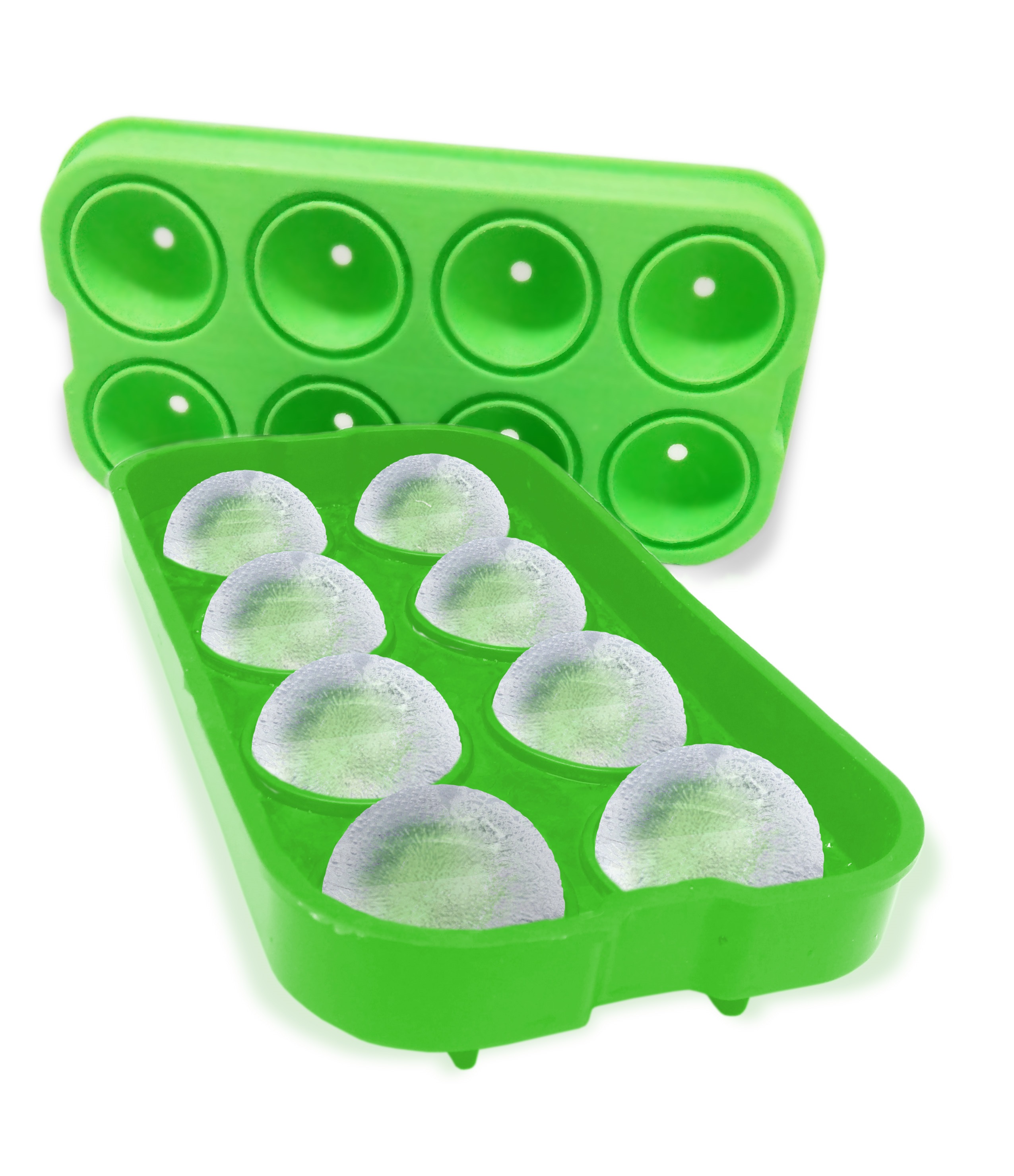 Eiswürfelform 8 Kugeln 35m,  ABS/Silikon