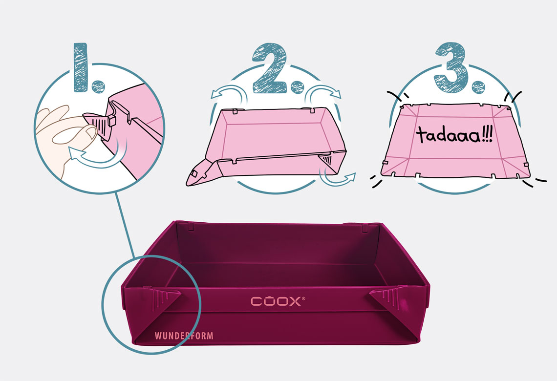 praktische Back- und Auflaufform Wunderform MQ von Coox