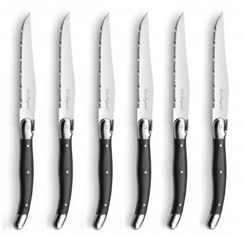 Lou Laguiole Steakmesser 6er anthracite