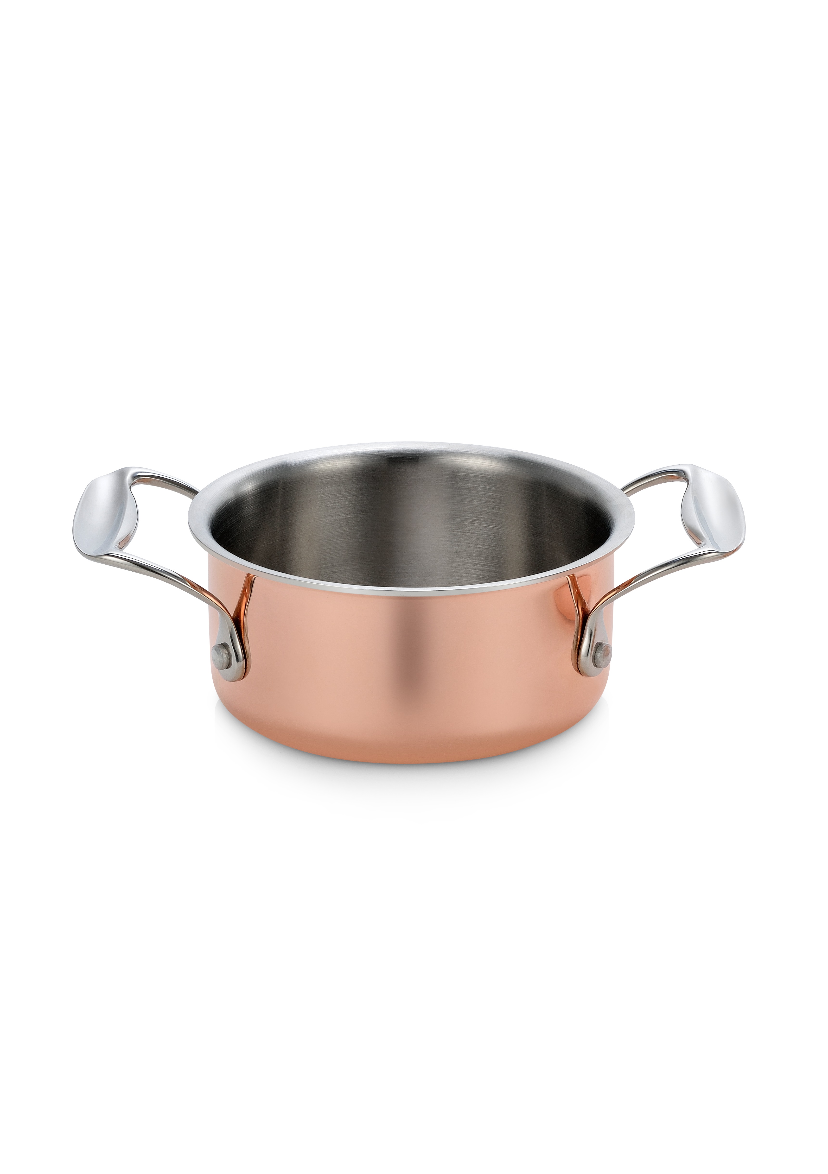 Kupfer-Pfanne mit 2 Griffen 14cm