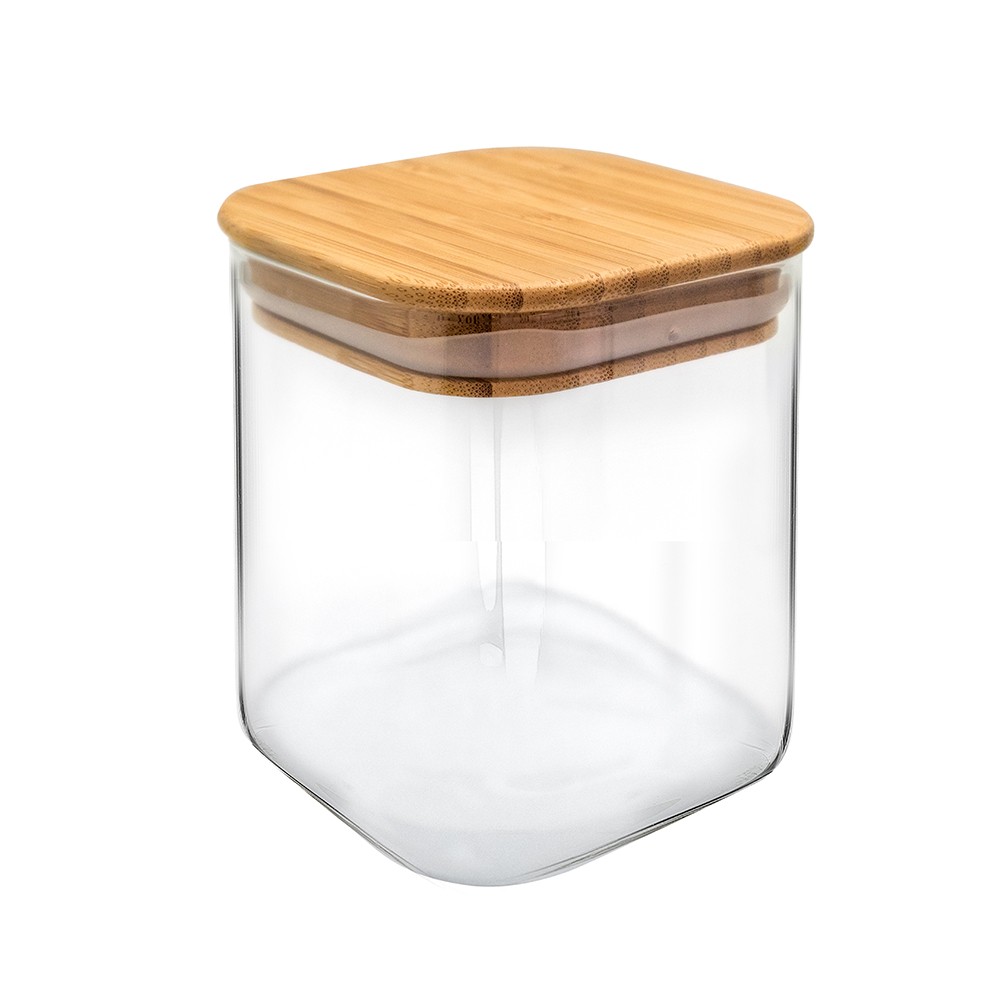 Glasbehälter 800ml, Bambusdeckel