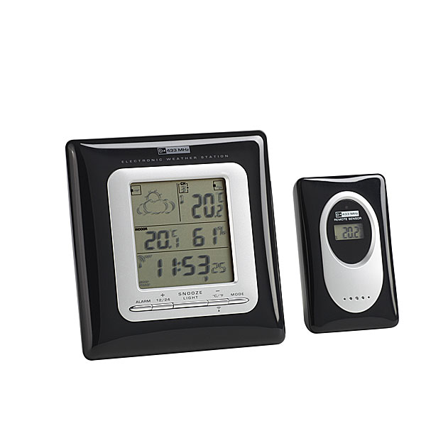 Funk-Wetterstation, schwarz
