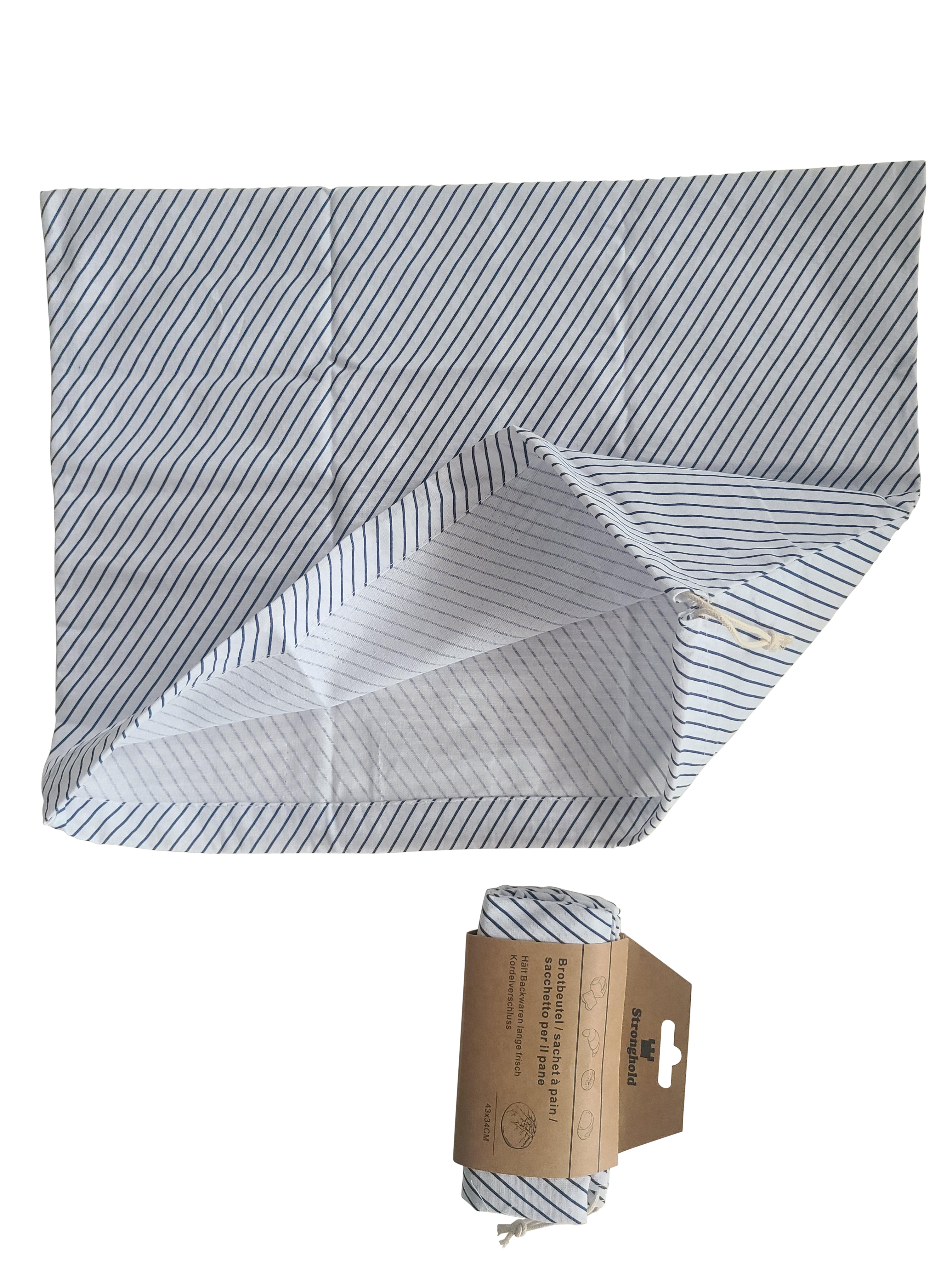 Brotbeutel Stoff, 43cm x 34cm, 5er Set