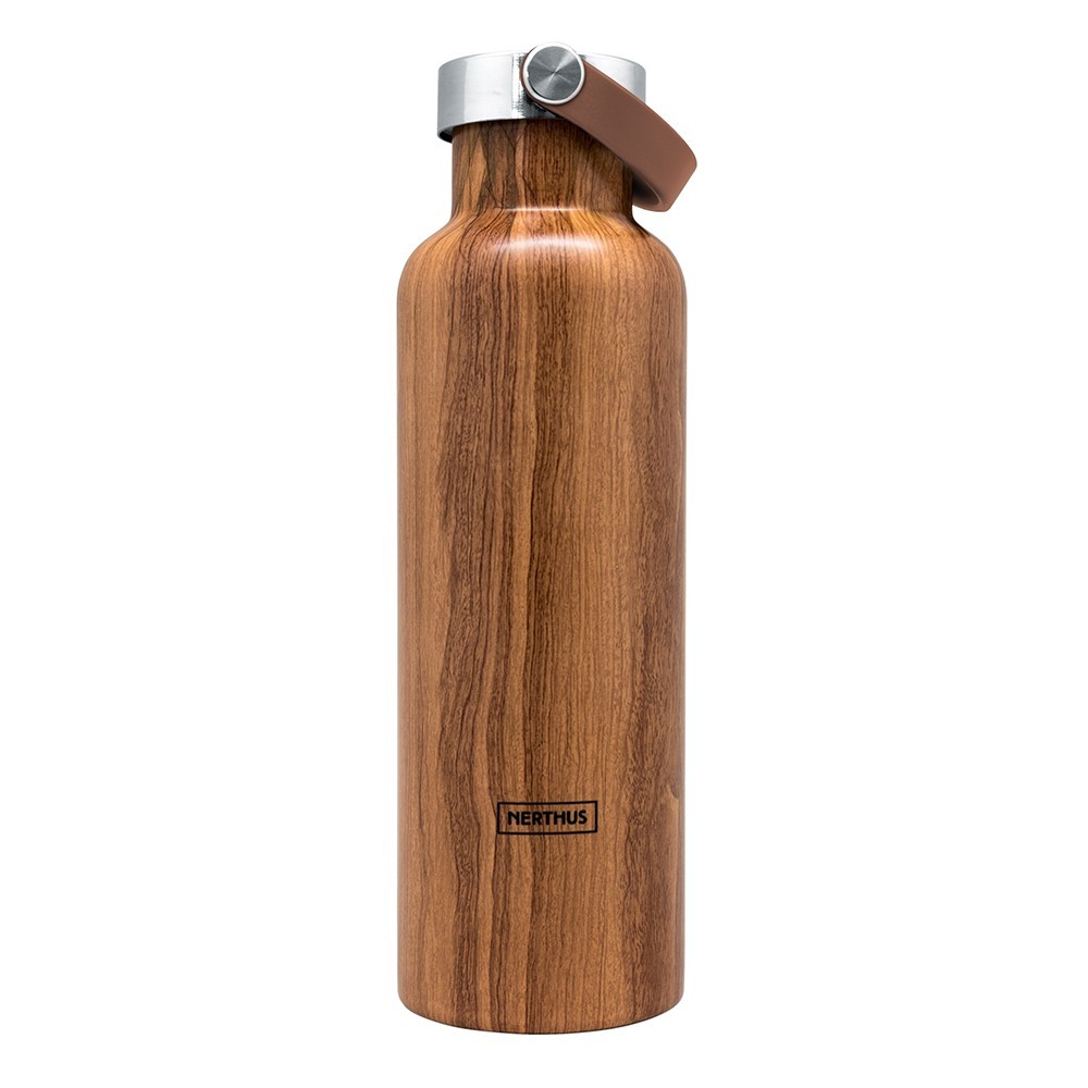 Thermosflasche 750ml, doppelw. SPORT WOOD - AUSLAUFARTIKEL