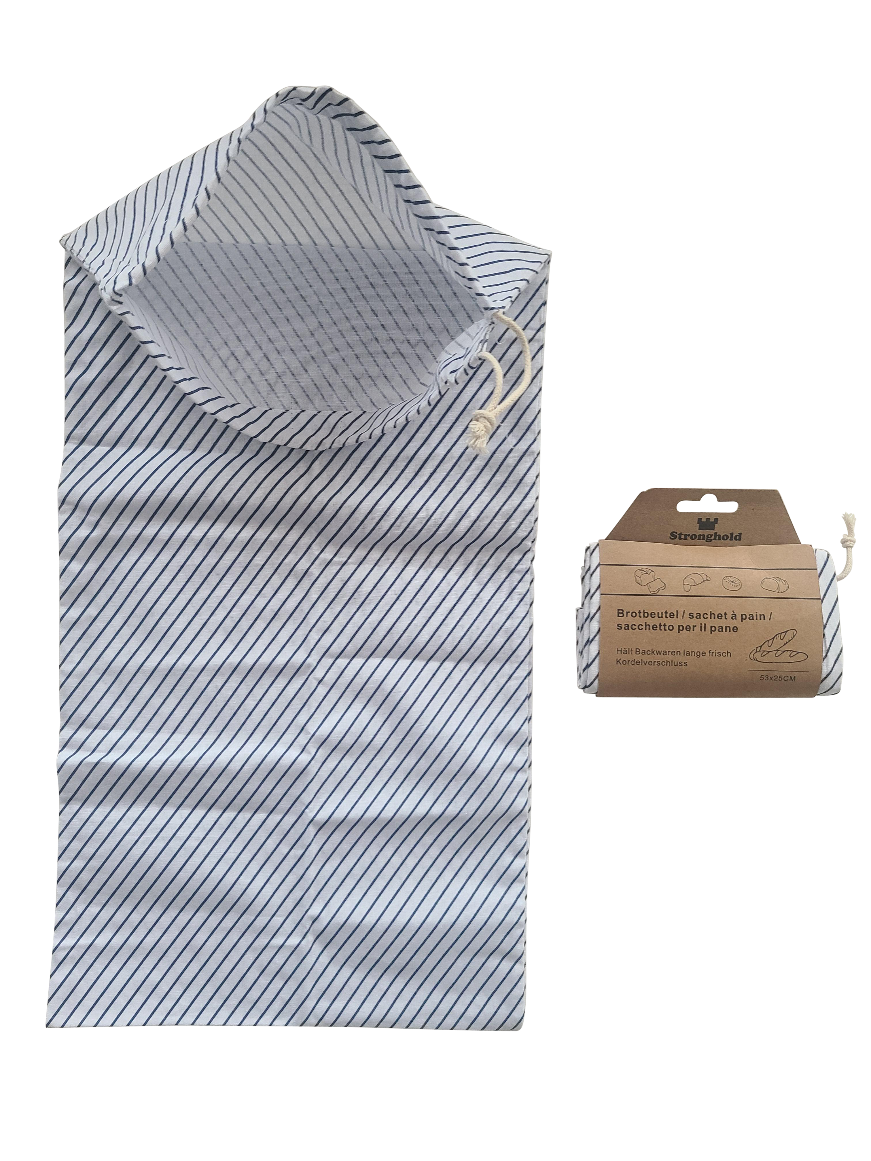 Brotbeutel Stoff, 53cm x 25cm, 5er Set