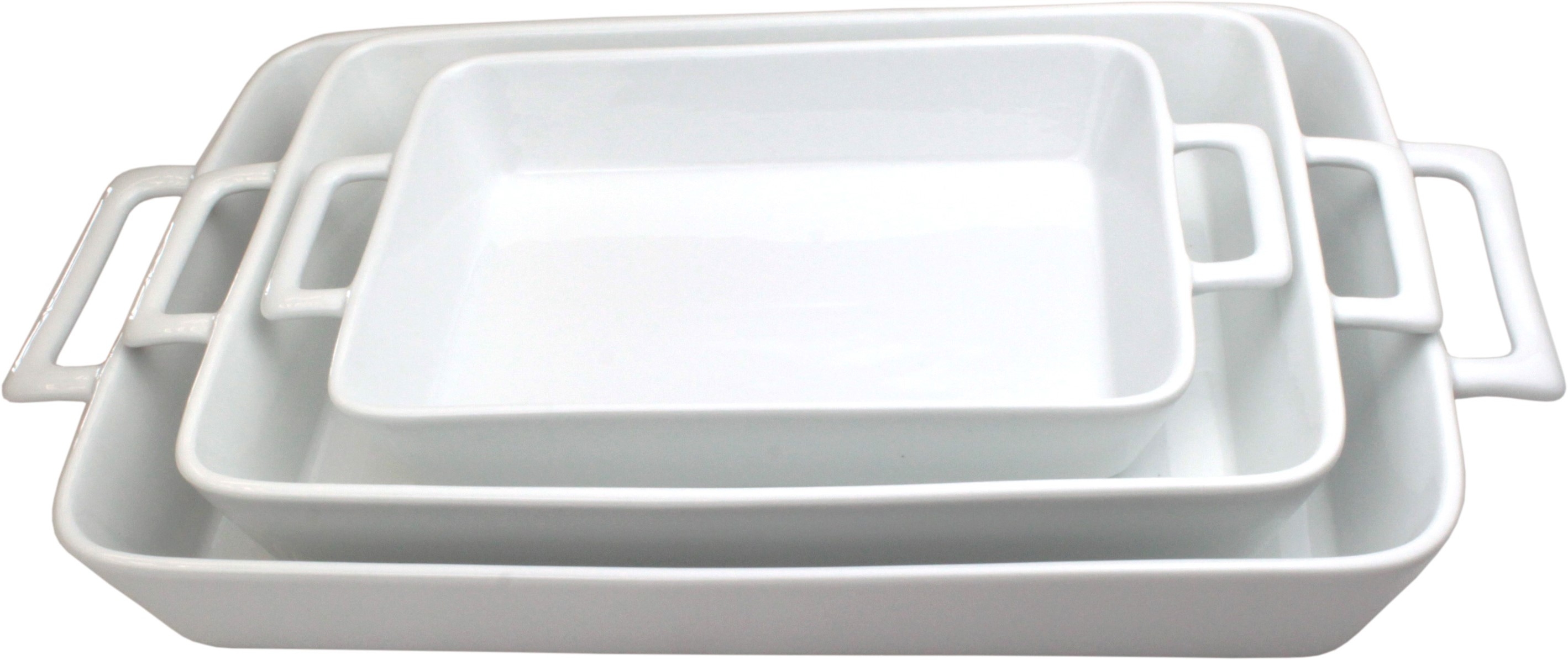 Gratinform / Lasagneform / Ofenporzellan Rechteckig mit Henkel